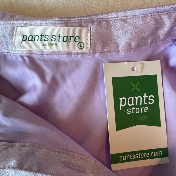 Lavender Midi Shirt Dress Large Pants Store NWT Ruffled Button Front Collared - Picture 7 of 9